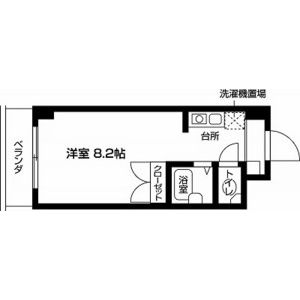 1K 間取り図