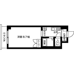 1K 間取り図