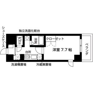 1K 間取り図