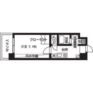 1K 間取り図