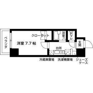 1K 間取り図