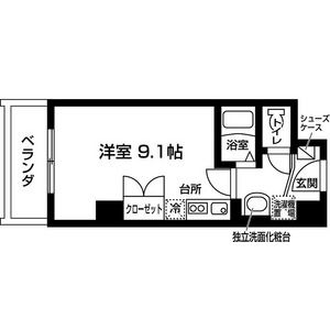 1K 間取り図