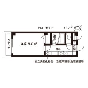 1K 間取り図