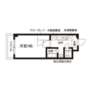 1K 間取り図