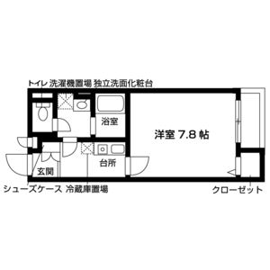 1K 間取り図