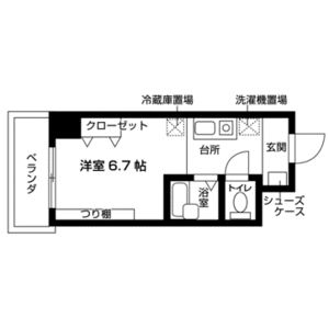1K 間取り図