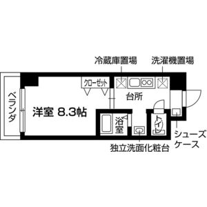 1K 間取り図