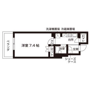 1K 間取り図