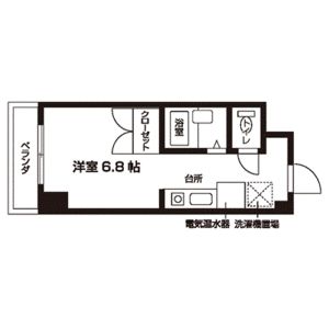 1K 間取り図