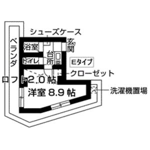 1K 間取り図