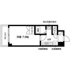 1K 間取り図