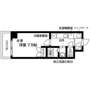 1K 間取り図