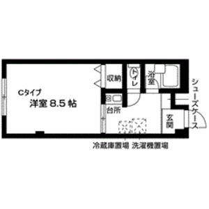 1K 間取り図