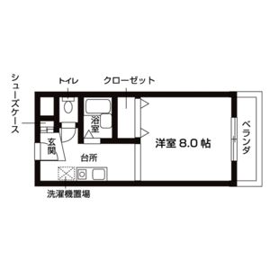 1K 間取り図