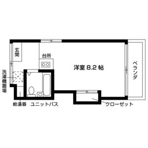 ワンルーム 間取り図
