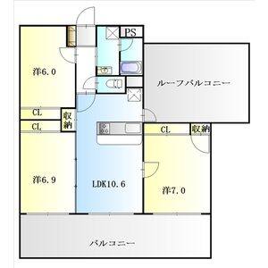 3LDK 間取り図