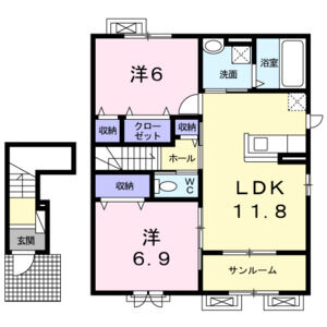 2LDK 間取り図