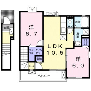 2LDK 間取り図