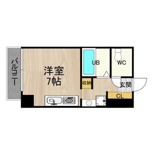 1DK 間取り図