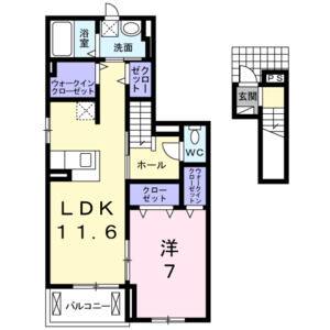 1LDK 間取り図