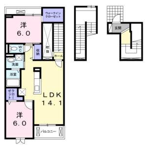 2LDK 間取り図