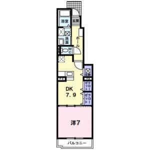 1DK 間取り図