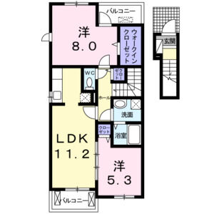 2LDK 間取り図