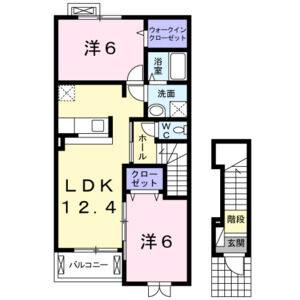 2LDK 間取り図