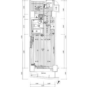 1K 間取り図