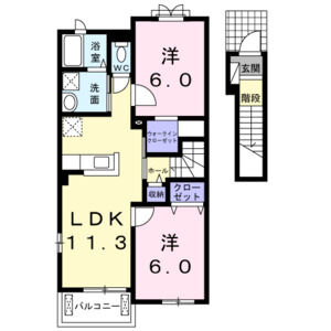 2LDK 間取り図