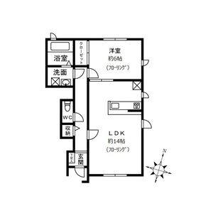 1LDK 間取り図