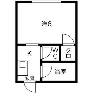 1K 間取り図