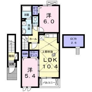 2LDK 間取り図