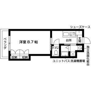 1K 間取り図