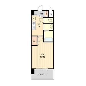 1K 間取り図