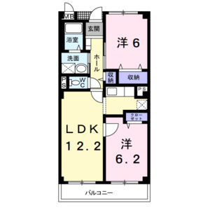 2LDK 間取り図