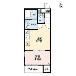 1LDK 間取り図