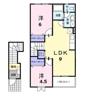 2LDK 間取り図