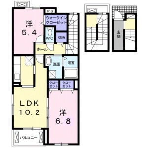 2LDK 間取り図
