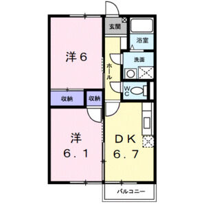 2DK 間取り図
