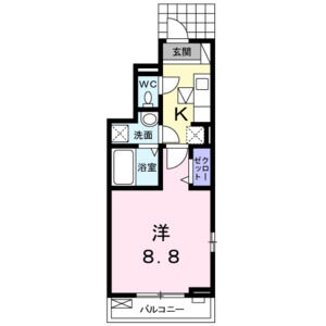 1K 間取り図