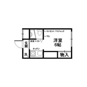 1K 間取り図