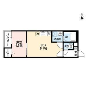 1LDK 間取り図