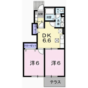 2DK 間取り図