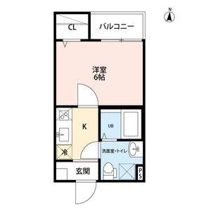 1K 間取り図