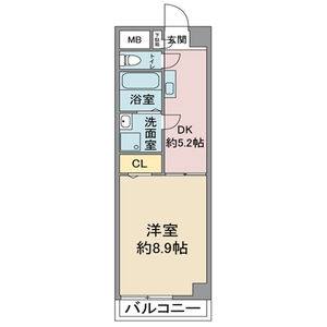 1DK 間取り図