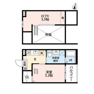 1K 間取り図