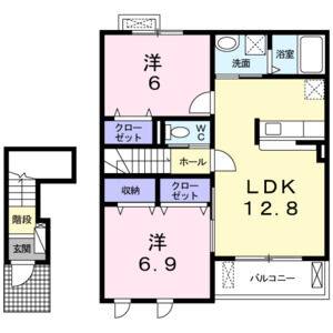 2LDK 間取り図