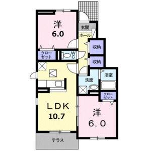 2LDK 間取り図