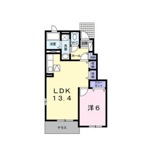 1LDK 間取り図
